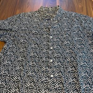 Bonobos slim fit ss shirt black with white/red flowers sz xxl great condition